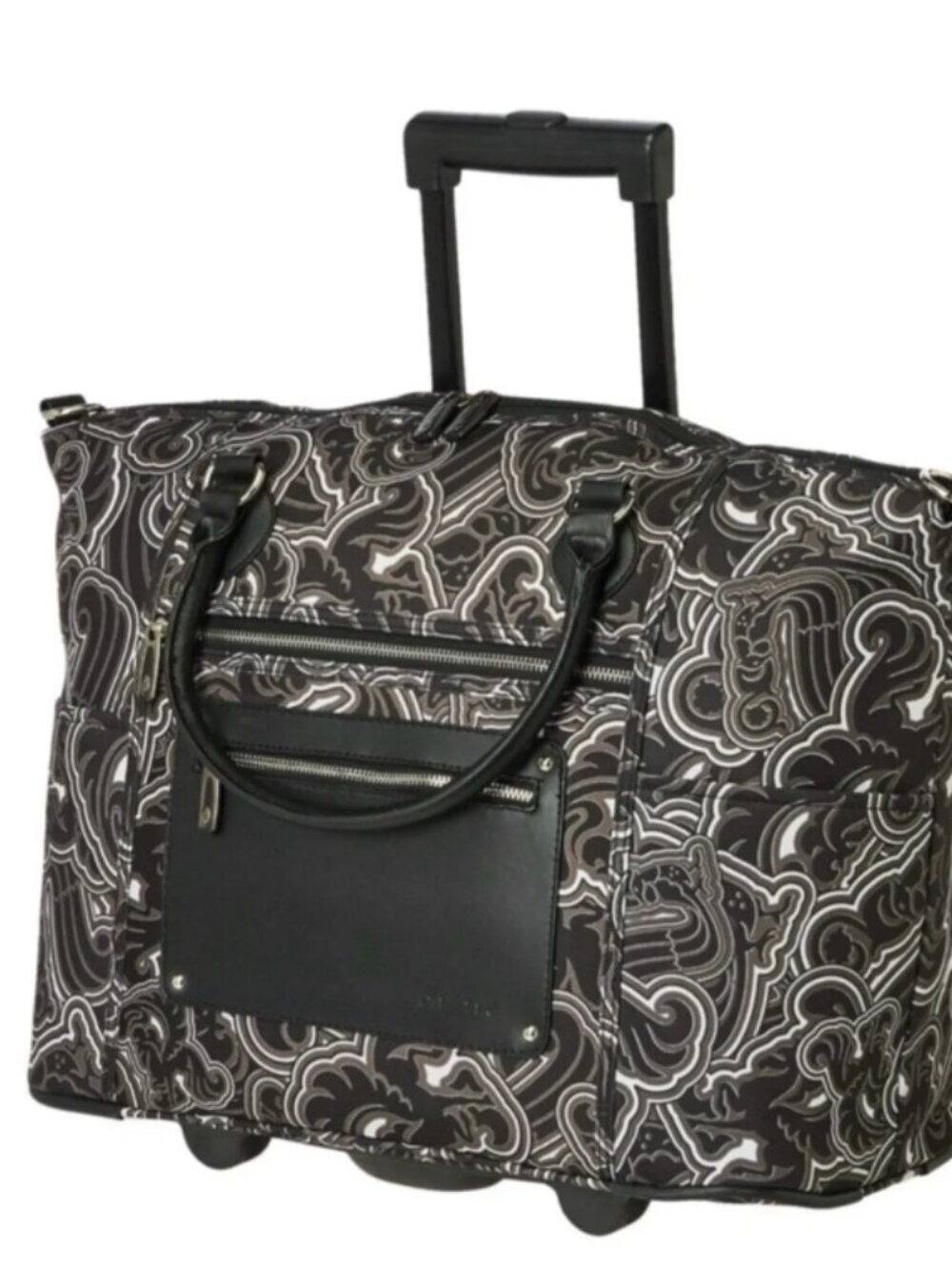 Calpak Zanny Black and Gray Travel Bag with Handle. Carry On Friendly